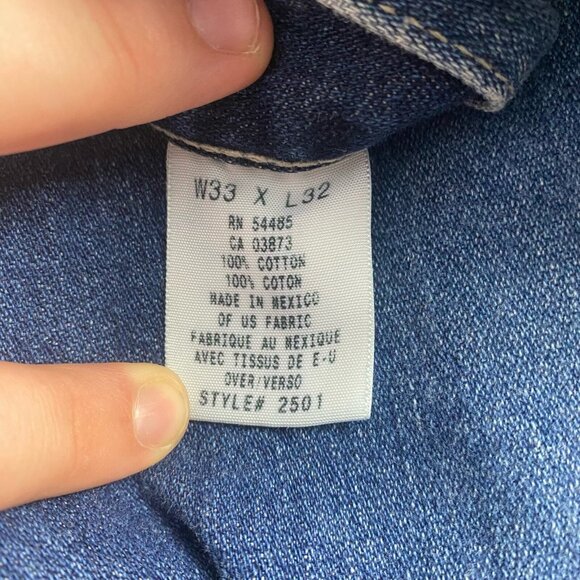 American Eagle men’s straight leg dark wash denim jeans style 2501 size 33x32 - Picture 4 of 9